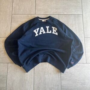 League 91 Yale University Crewneck Sweatshirt Navy Blue 2X Large